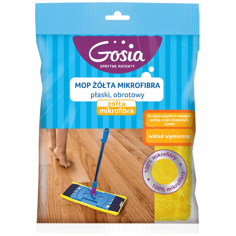 Gosia Wkład Do Mopa Płaski, Obrotowy Zółta Mikrofibra