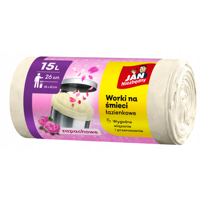 Worki Na Śmieci Łazienkowe Zapachowe Jan Niezbędny 15L 26szt