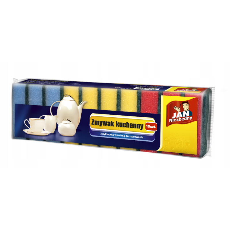 Zmywak Kuchenny Jan Niezbędny 10szt z Warstwą Do Szorowania