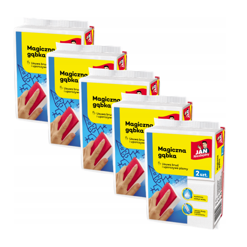 Magiczna Gąbka Jan Niezbędny 10szt Usuwa Trudne Plamy Bez Chemii