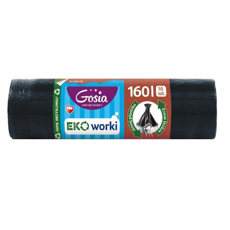 Worki Na Śmieci Gosia EKO 160L 10 szt. Mocne