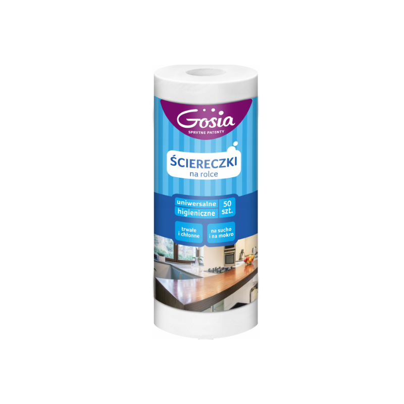 Ściereczki Na Rolce Gosia 50 szt. Uniwersalne Trwałe Chłonne