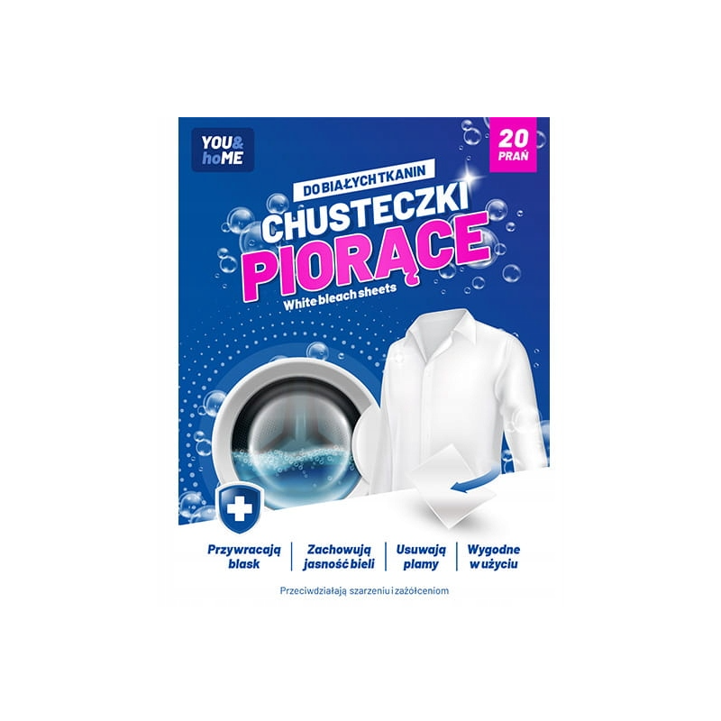 Chusteczki Do Prania Białych Tkanin you&me 20szt- Ochrona Bieli