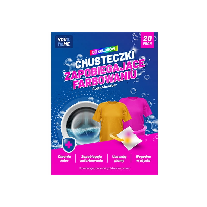 Chusteczki Zapobiegające Farbowaniu Prania Kolor 20 szt. You&Home