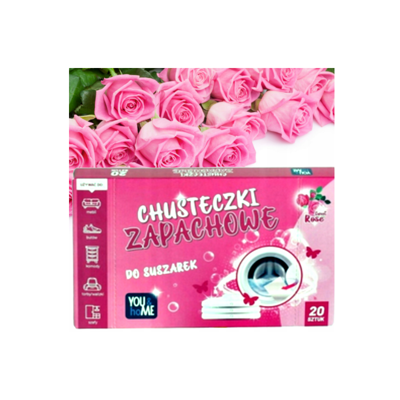 Chusteczki Zapachowe Do Suszarek Szafy Butów You&Home Sweet Rose 20 szt.