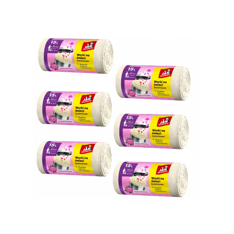 Worki Na Śmieci Łazienkowe Zapachowe Jan Niezbędny 15L 26szt