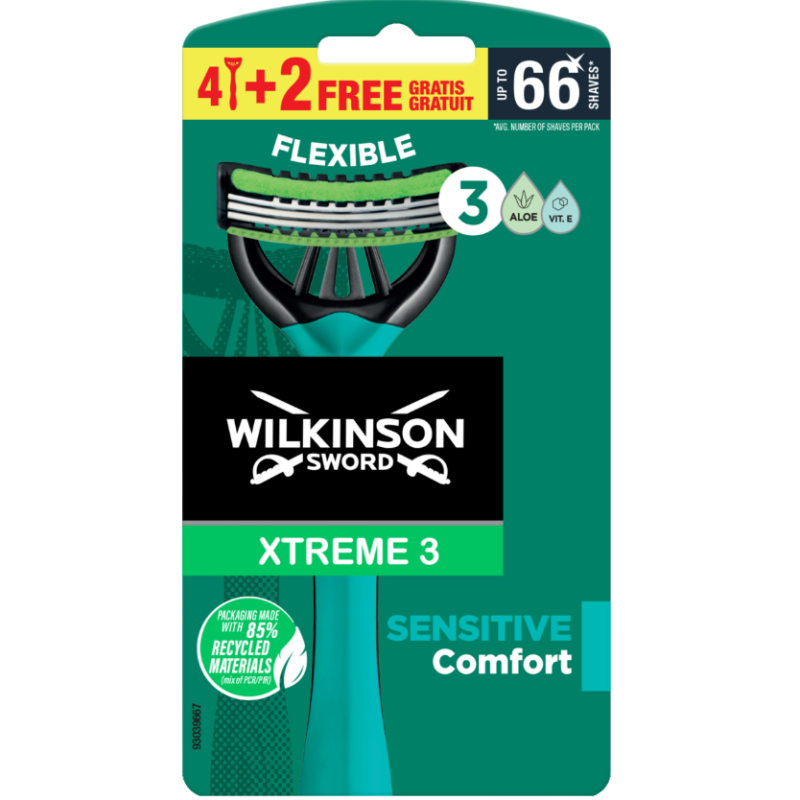 Maszynki Do Golenia Wilkinson Sword Xtreme3 Sensitive Comfort 6szt