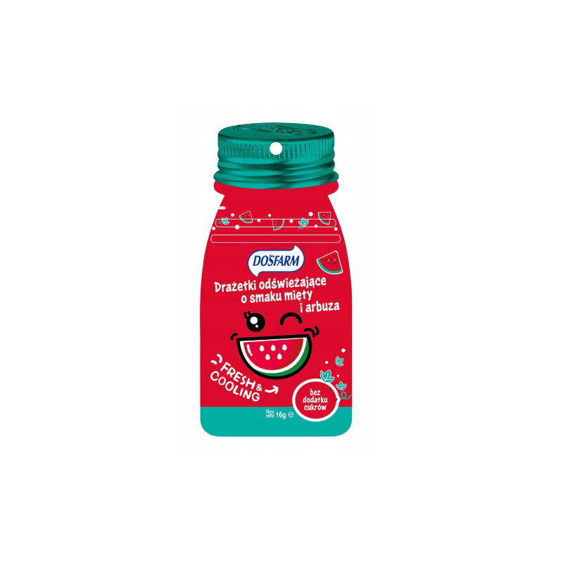 Dosfarm Cukierki Drażetki odświeżające mięta i arbuz Dosfarm z Witaminą C
