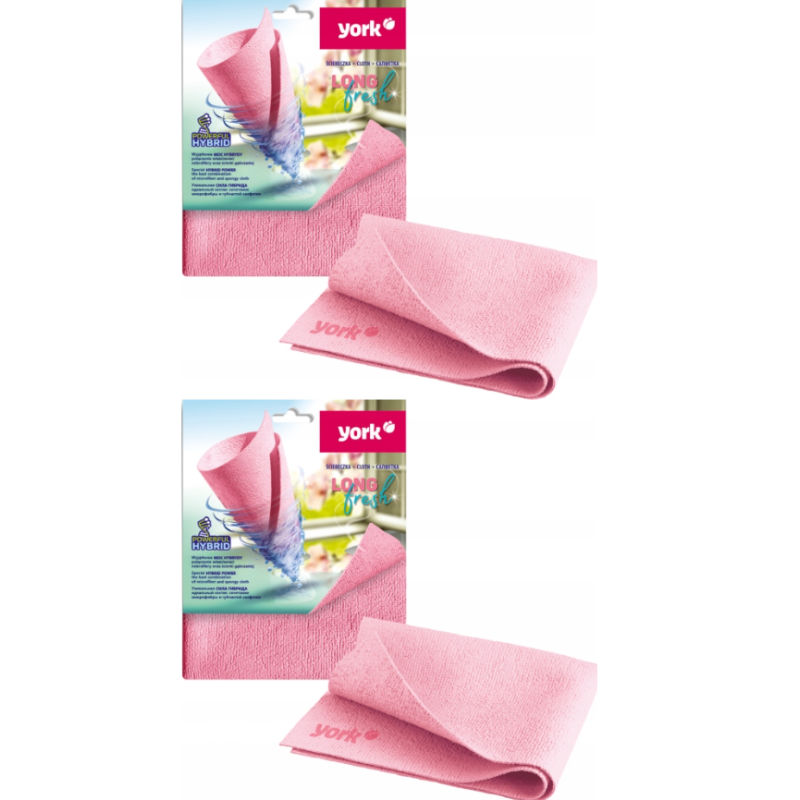 2x Ścierka YORK PVA MICRO PROFESSIONAL ściereczka z mikrofibry Long Fresh