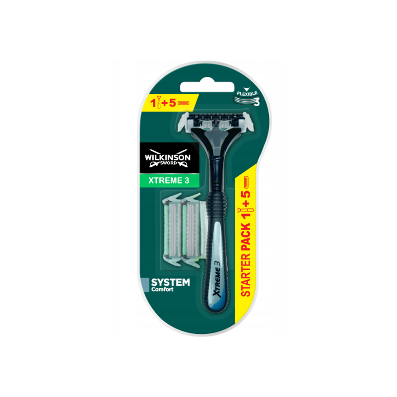 Zestaw do Golenia WILKINSON Xtreme 3 Clampack 5x Wkłady + Rączka