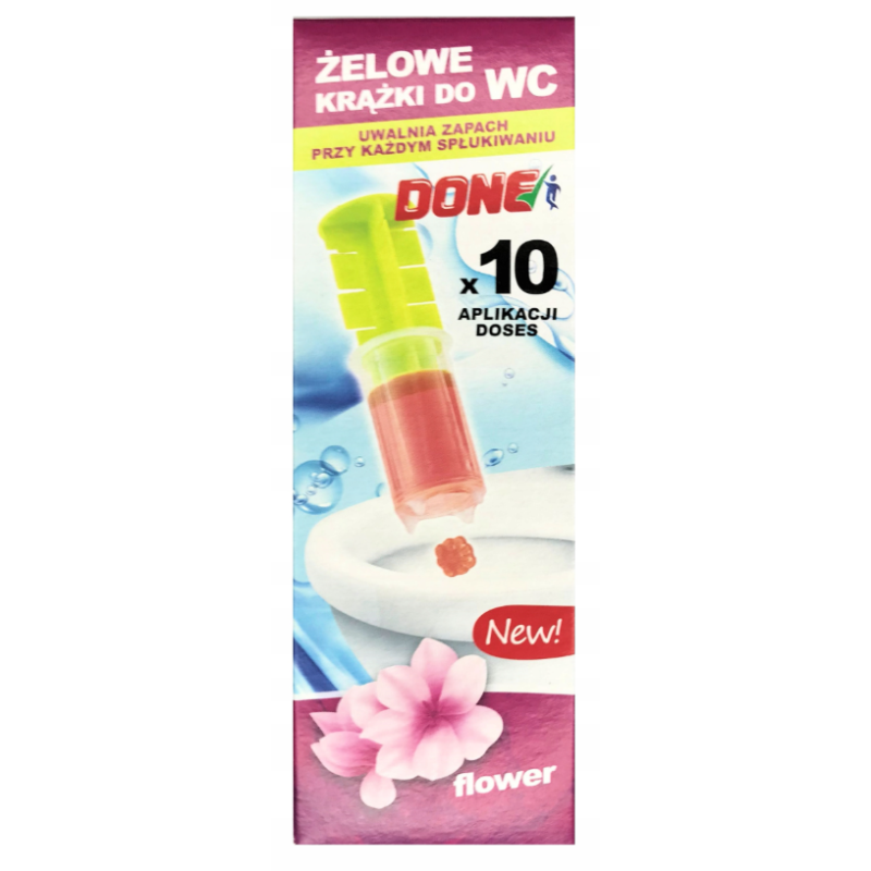 Żelowe krążki do WC DONE Flower – 10 Aplikacji, Świeży Zapach Kwiatowy