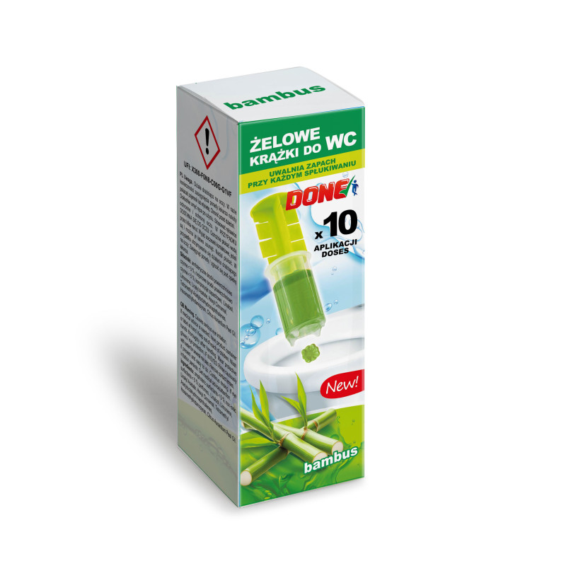 Żelowe krążki do WC DONE Bambus – świeży zapach, 10 aplikacji