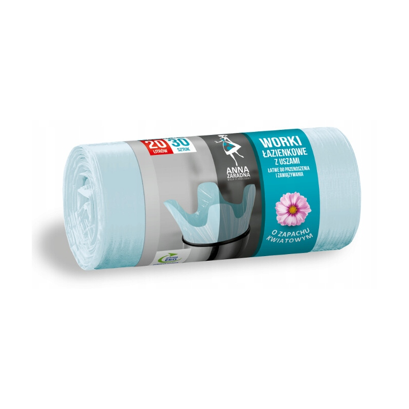Worki łazienkowe 20L z uszami 30szt Anna Zaradna zapach kwiatowy