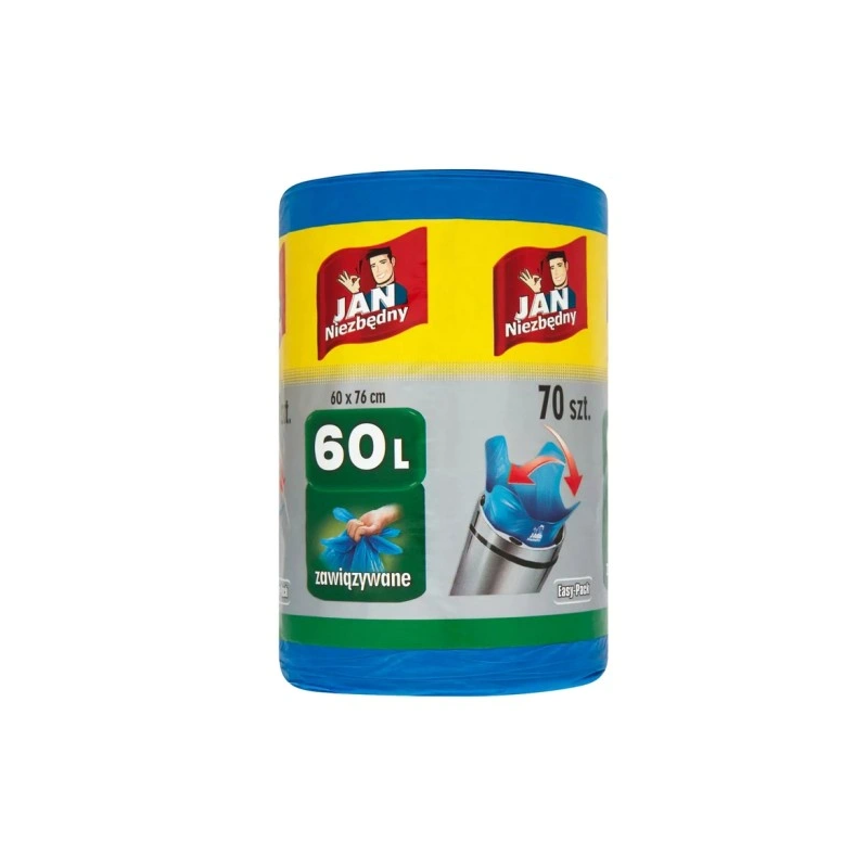 Jan Niezbędny Worki na Śmieci 60L Zawiązywane 70 szt