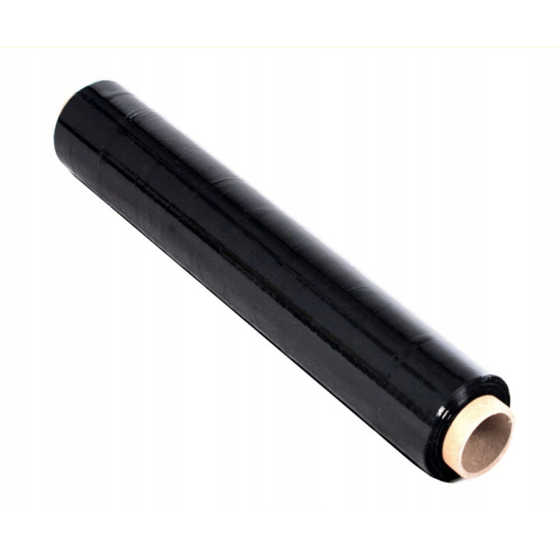 Folia Stretch Czarna 2 kg Mocna, Elastyczna Owijka