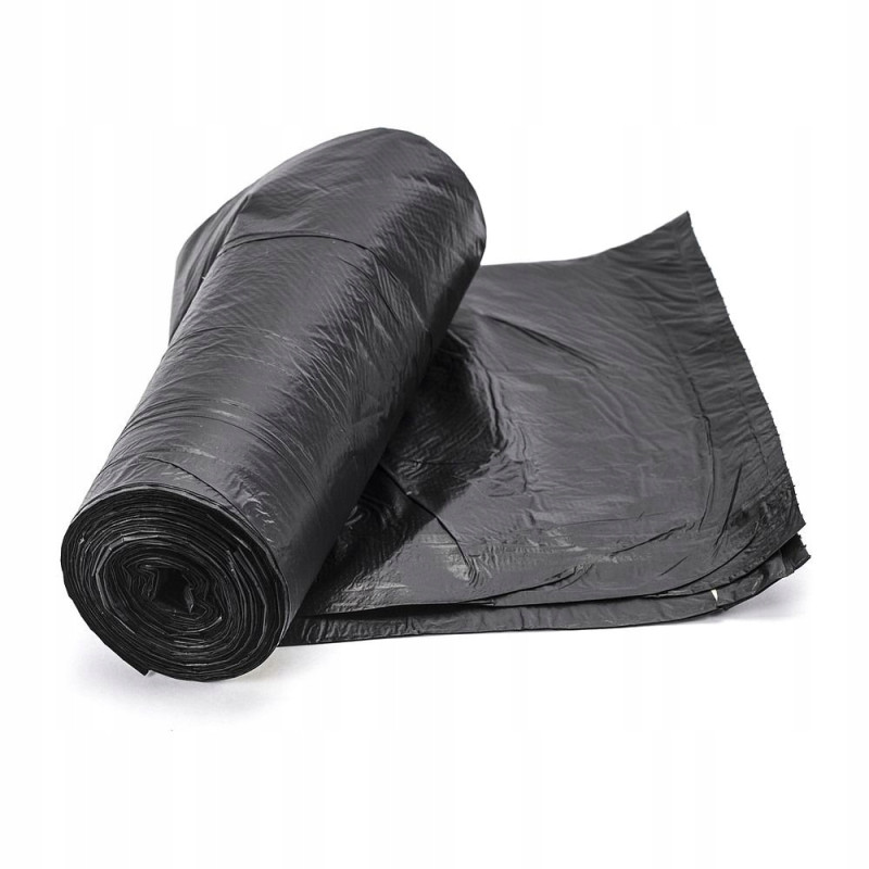 Worki na śmieci 60L (60×72 cm) 12 szt Jan Niezbędny z Taśmą Mocne Czarne