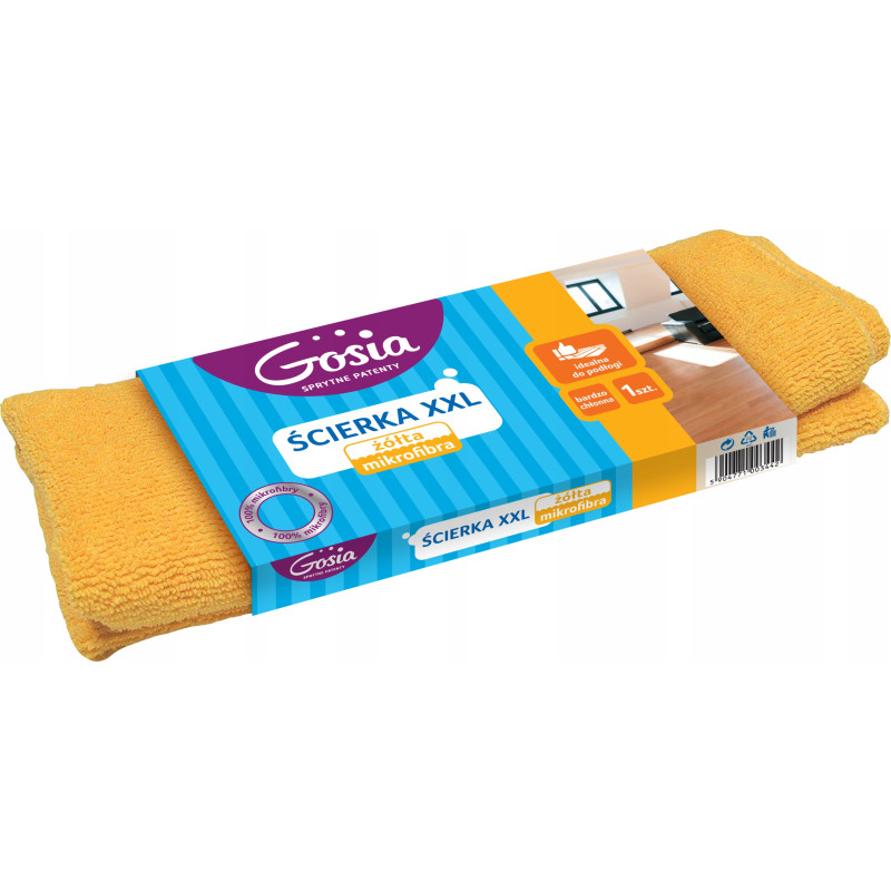Gosia Ścierka XXL Żółta Mikrofibra 100% Chłonna Idealna do Podłóg 1szt