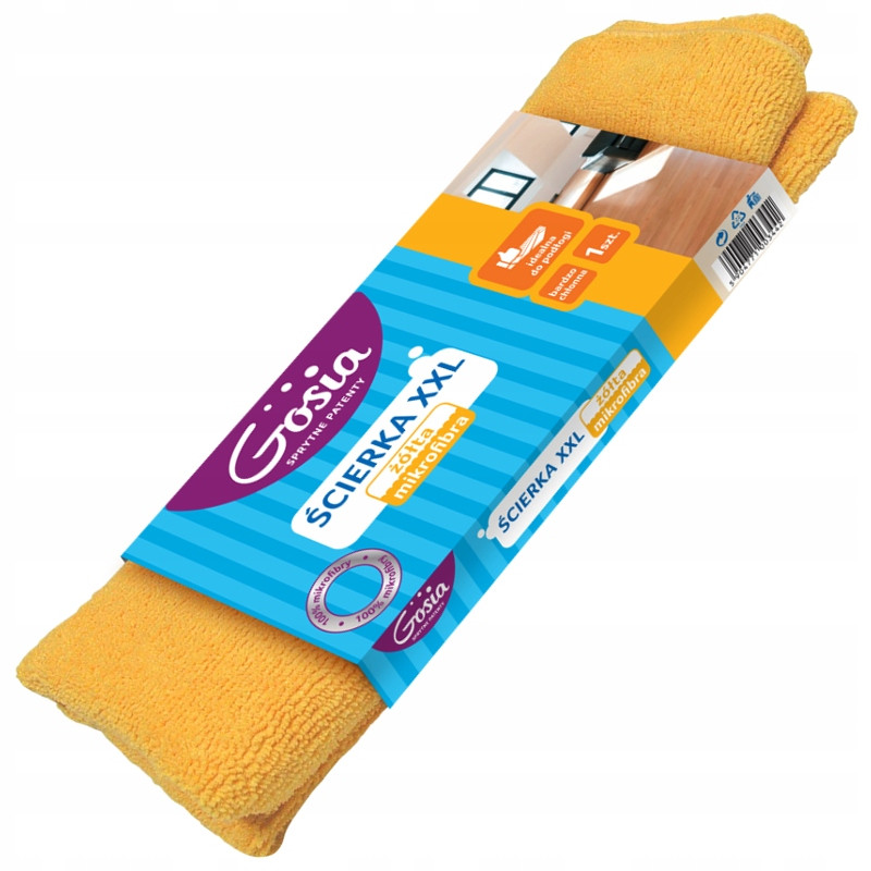 Gosia Ścierka XXL Żółta Mikrofibra 100% Chłonna Idealna do Podłóg 1szt