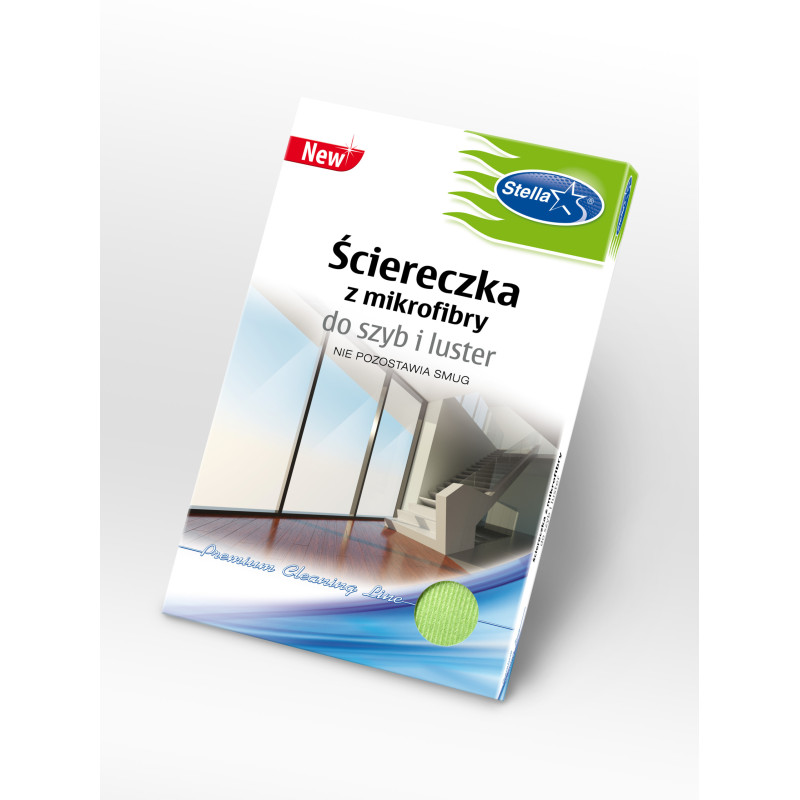 Ściereczka Z Mikrofibry STELLA Do Szyb i Luster- Premium+ 1 SZT Gratis
