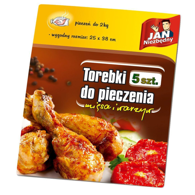 Jan Niezbędny Torebki Do Pieczenia 5 szt. 25×38 cm Do 2kg Mięsa i Warzywa