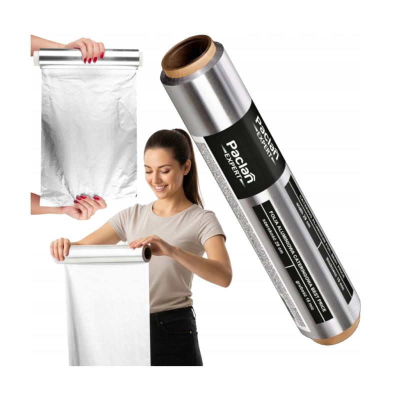 Folia Aluminiowa PACLAN gastronomiczna 60m CATERING GRUBA MOCNA