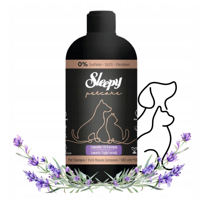 Sleepy Pet Care 500ml szampon dla zwierząt psa i kota z olejkiem lawendowym