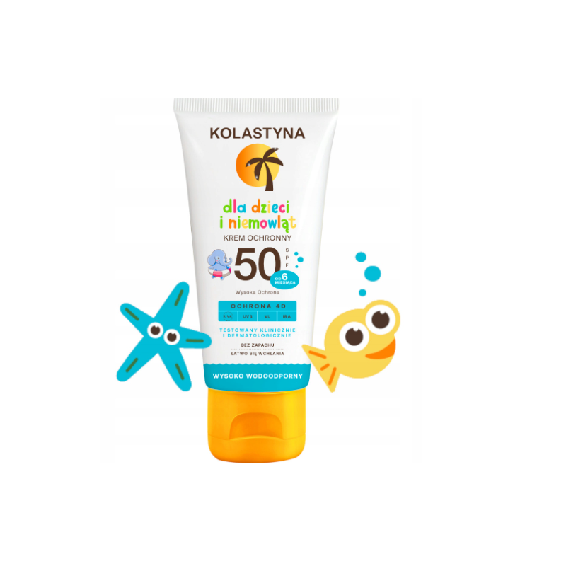 Kolastyna Wodoodporny Krem Dla Dzieci i Niemowląt +6M Ochronny SPF 50 75ml
