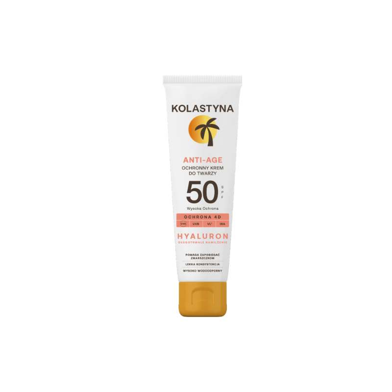 Kolastyna Anti-Age Krem do Twarzy SPF 50 Hyaluron Wodoodporny 50 ml