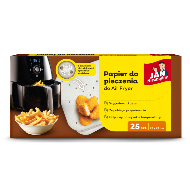 Jan Niezbędny papier do pieczenia do Airfryer 25 szt.