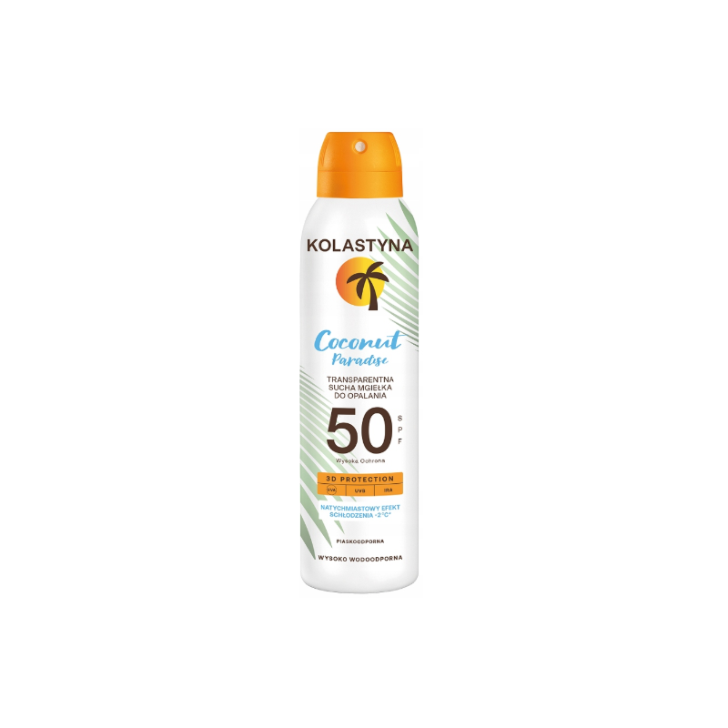 Kolastyna Coconut Paradise sucha mgiełka ochronna SPF50 150ml
