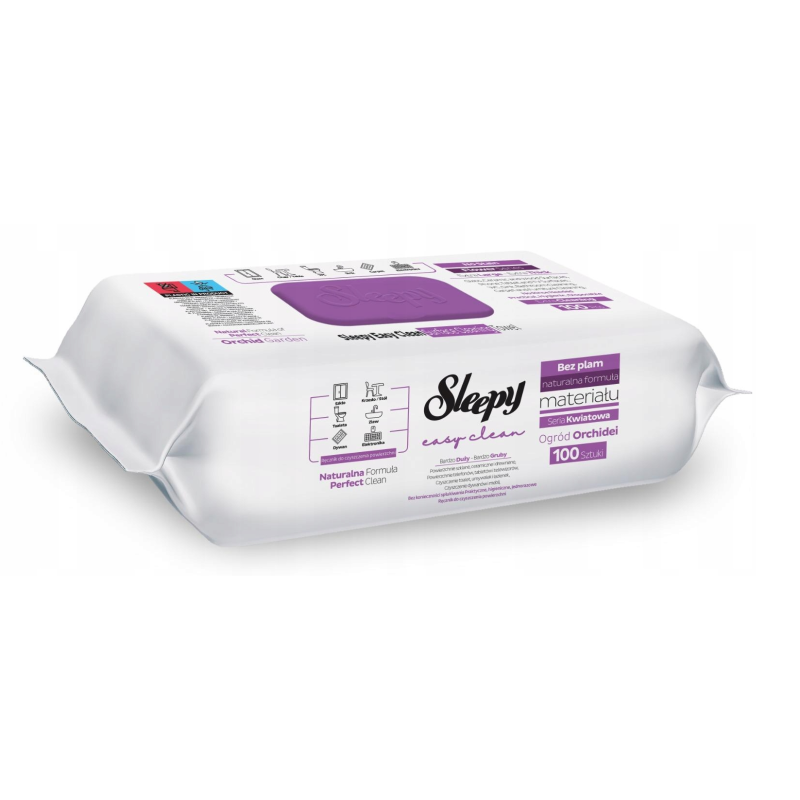 Chusteczki czyszczące XXL Sleepy Easy Clean Orchidea 100 szt